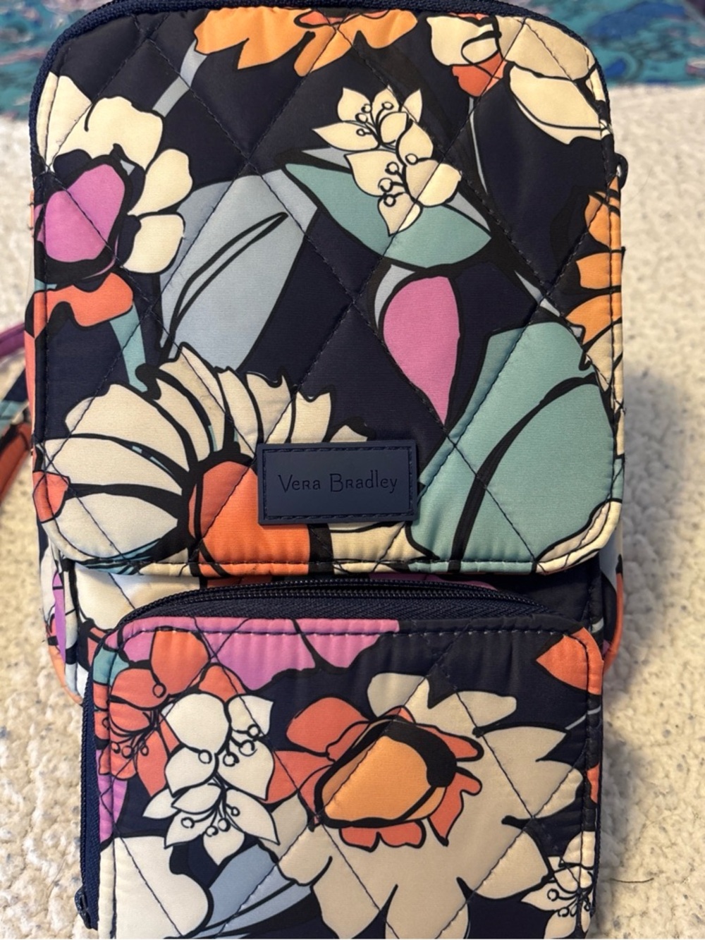 Vera Bradley Floral Quilted Crossbody Bag and wallet Multicolor